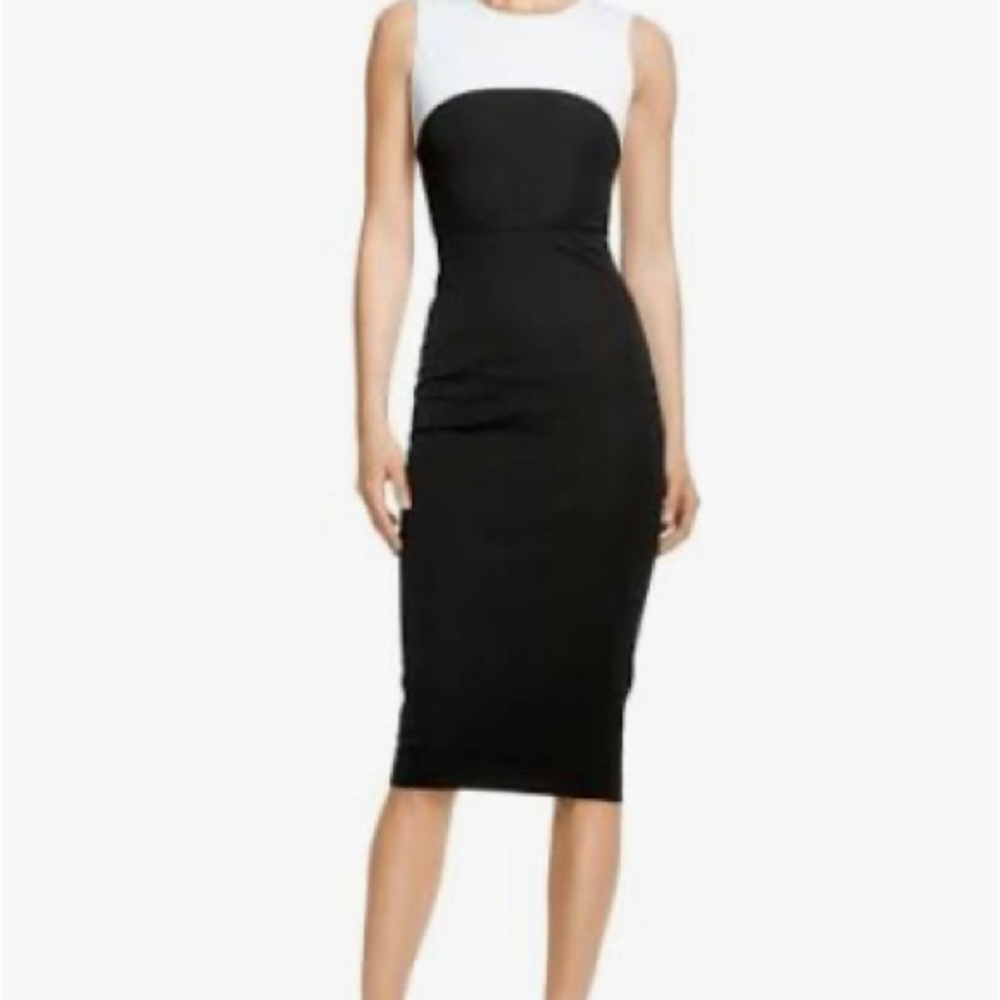 NWT Roland Mouret for BR Black & White Sleeveless Sheath Dress